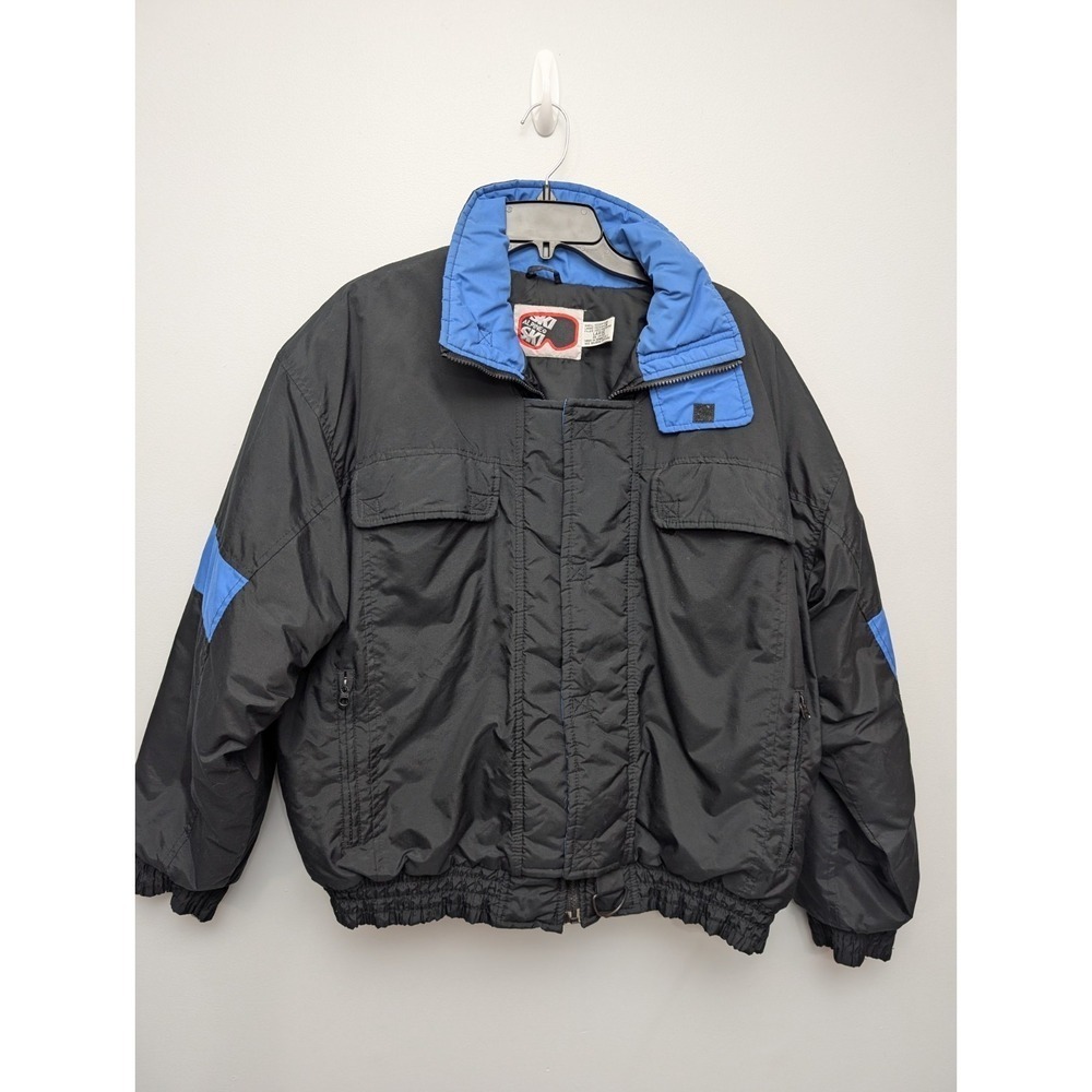 D1 Vintage Alpine Ski Blue and  Black Winter Outdoors‎ Jacket Size Large
